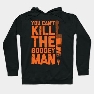 Boogeyman - Halloween - Horror - Distressed Quote - Orange Hoodie